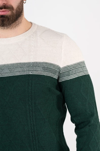 SAN&FA SIFIR YAKA SLİMFİT TRİKO KAZAK - 4