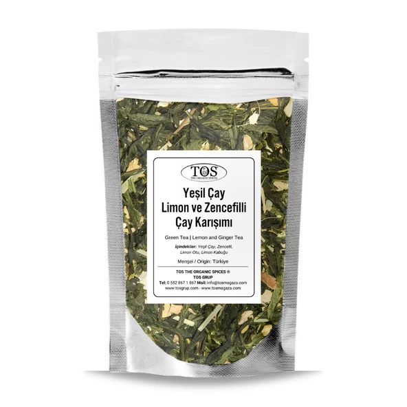 Yeşil Çay / Limon ve Zencefilli Çay 250 gr (1. Kalite)