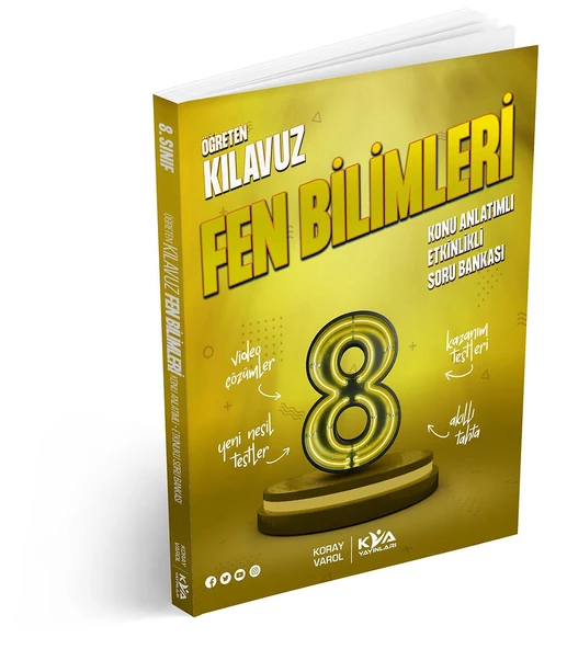 Koray Varol KVA Yayınları 8. Sınıf Fen Bilimleri Öğreten Kılavuz Konu Anlatımlı Etkinlikli SB - 1