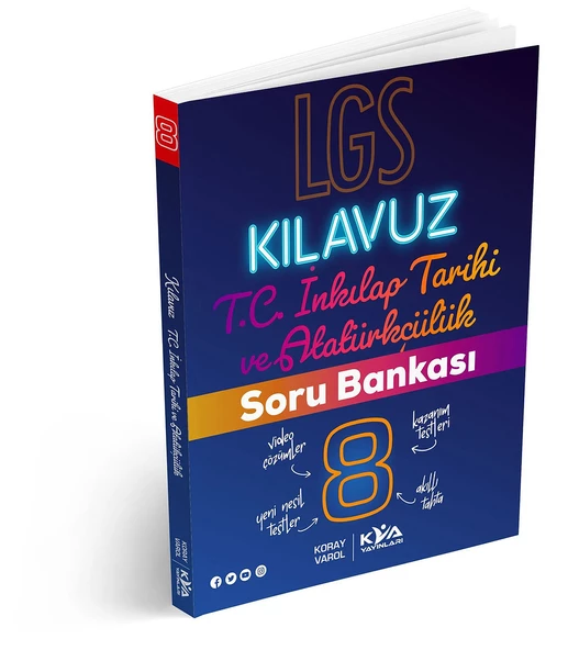 Koray Varol KVA Yayınları 8. Sınıf  T.C. İnkılap Tarihi Kılavuz Serisi Soru Bankası