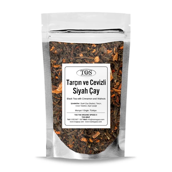 Tarçın ve Cevizli Siyah Çay 100 gr (1. Kalite)