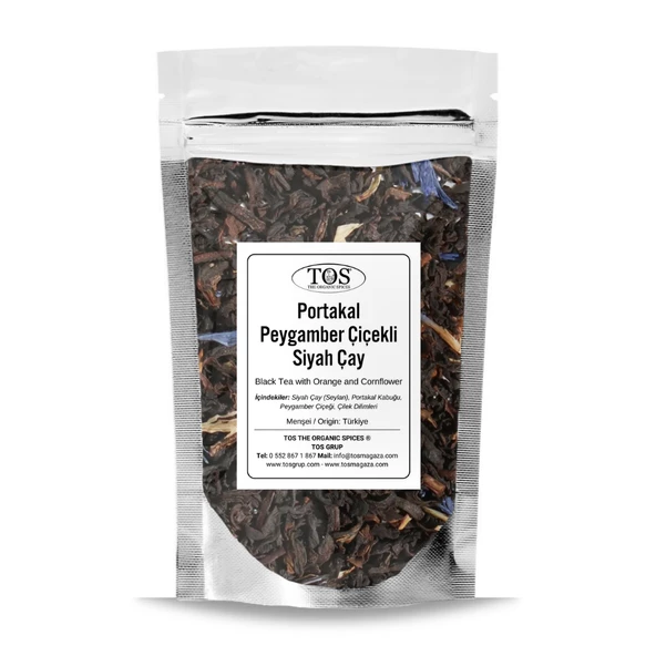 Portakal ve Peygamber Çiçekli Siyah Çay 100 gr (1. Kalite)