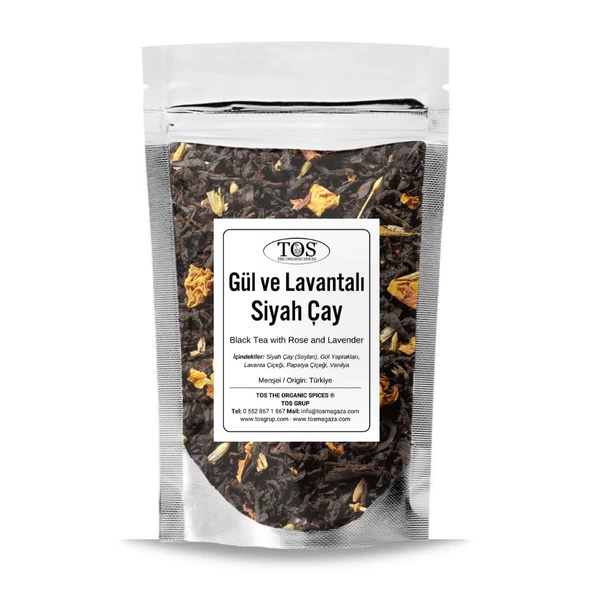 Gül ve Lavantalı Siyah Çay 250 gr (1. Kalite)