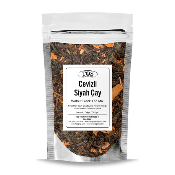 Cevizli Siyah Çay Karışımı 100 gr (1. Kalite) ürün görseli 1