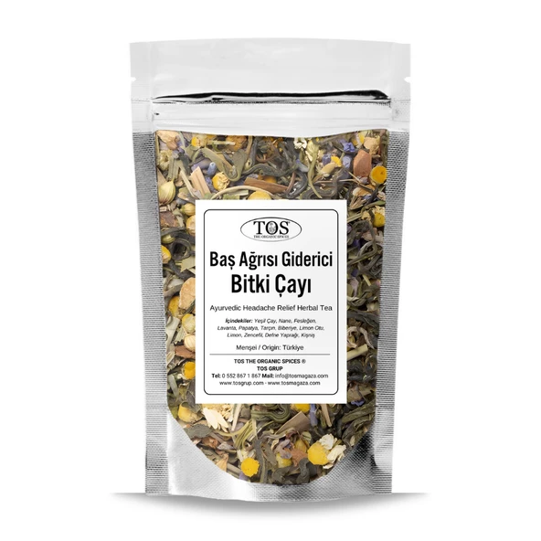 Ayurvedik Baş Ağrısı Giderici Bitki Çayı 100 gr (1. Kalite) ürün görseli 1