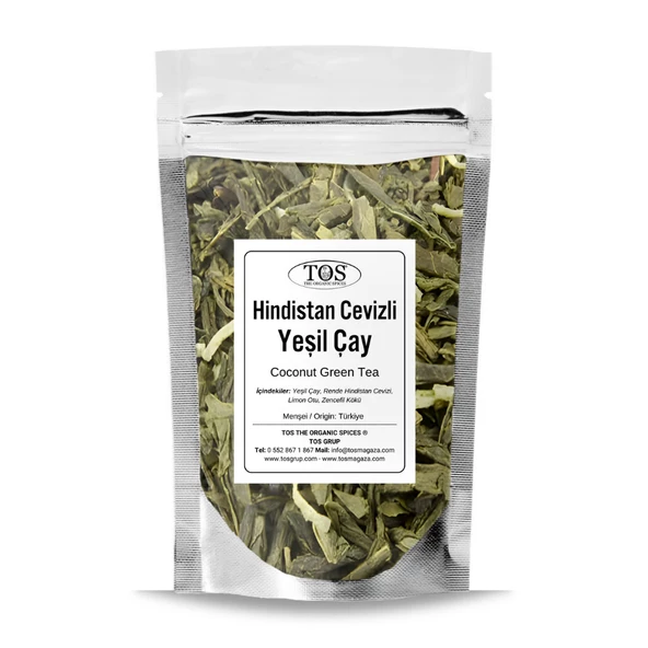 Hindistan Cevizli Yeşil Çay 250 gr (1. Kalite)