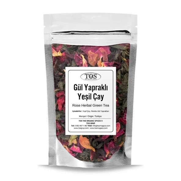 Gül Bitkisel Yeşil Çay 40 gr (1. Kalite)