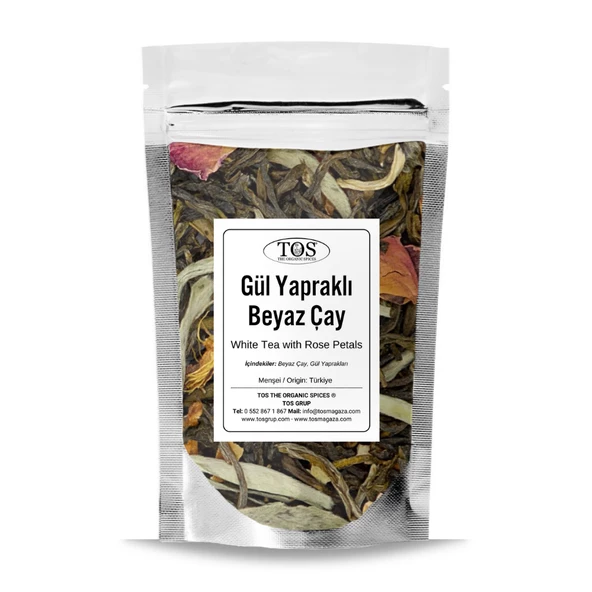 Gül Yapraklı Beyaz Çay 40 gr (1. Kalite) ürün görseli 1