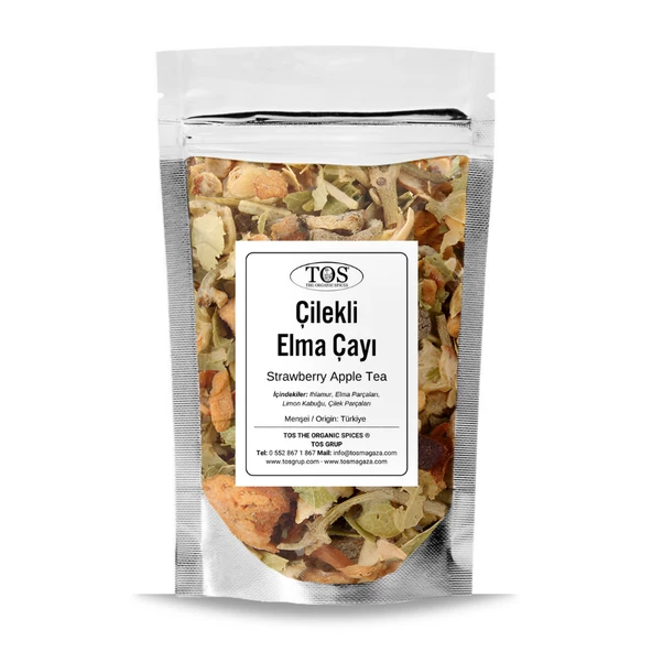 Çilekli Elma Çayı 40 gr (1. Kalite) ürün görseli 1