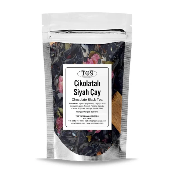 Çikolatalı Siyah Çay 100 gr (1. Kalite)