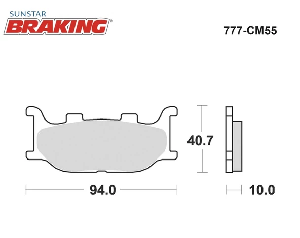 SİNTERLİ ÖN FREN BALATASI / YAMAHA / XVS MIDNIGHT STAR / 1300cc / ÖN İKİ TAKIM KULLANIR / 2007-2008-2009-2010-2011-2012-2013-2014-2015 - Resim 2