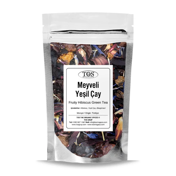 Meyveli Hibiskus Yeşil Çay 40 gr (1. Kalite)