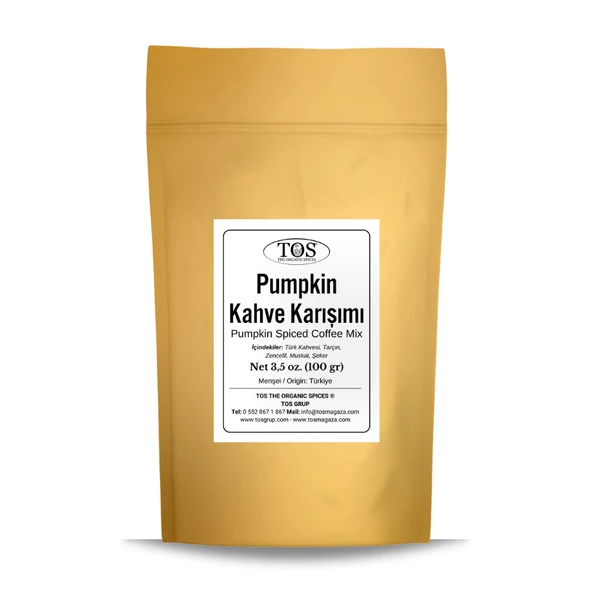 Pumpkin Baharatlı Kahve Karışımı 100 gr (1. Kalite) Pumpkin Spiced Coffee Mix