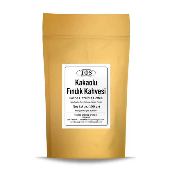 Kakaolu Fındık Kahvesi 100 gr (1. Kalite) Cocoa Hazelnut Coffee