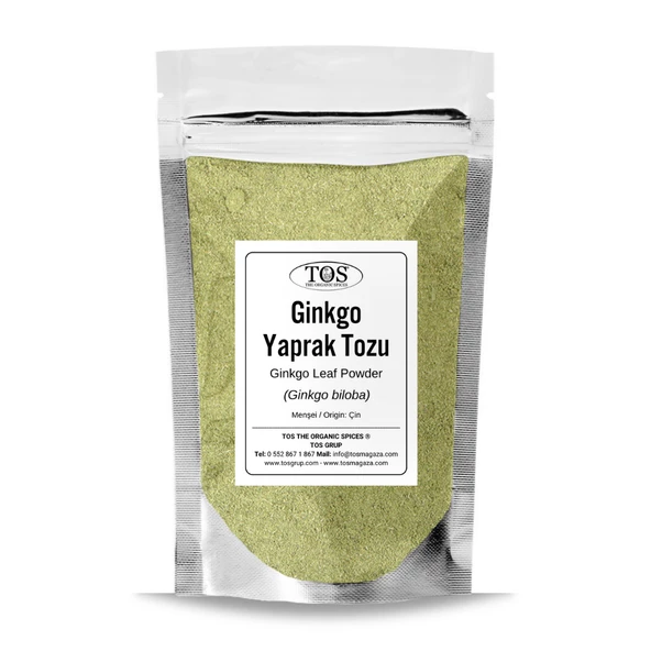 Ginkgo Yaprağı Tozu 500 gr (1. Kalite) Ginkgo biloba