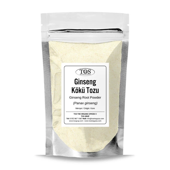 Ginseng Kökü Tozu, Kore 250 gr (1. Kalite) Ginseng Root Powder