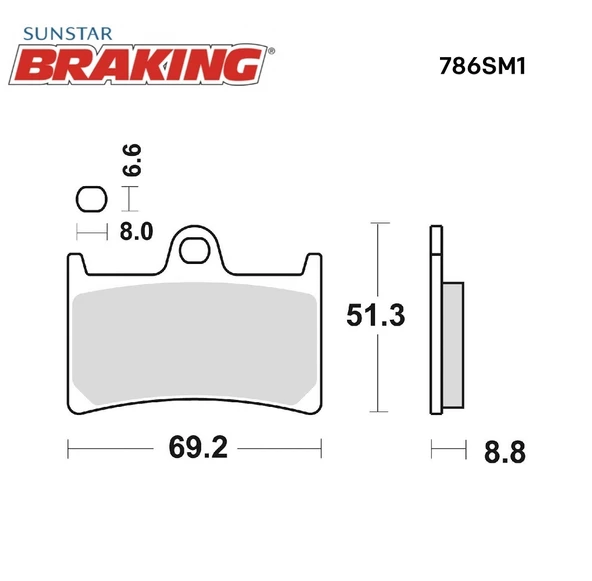 YARI METALİK ÖN FREN BALATASI / YAMAHA / YZF R7 / 700cc / ÖN İKİ TAKIM KULLANIR / 2022-2023 - 2