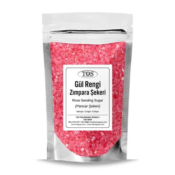 Gül Rengi Zımpara Şekeri 500 gr Rose Sanding Sugar