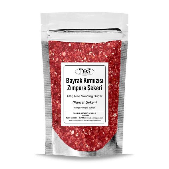 Bayrak Kırmızısı Zımpara Şekeri 100 gr Flag Red Sanding Sugar