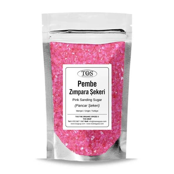 Pembe Zımpara Şekeri 1 kg Pink Sanding Sugar ürün görseli
