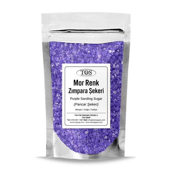 Mor Zımpara Şekeri 1 kg Purple Sanding Sugar