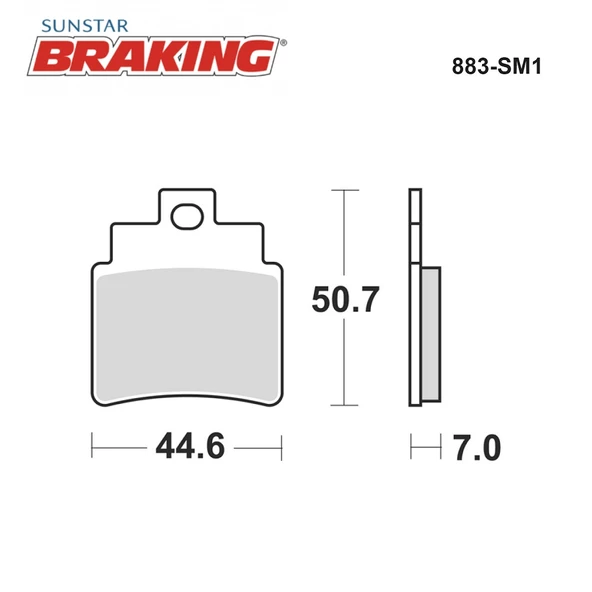 YARI METALİK ÖN FREN BALATASI / SYM / JOYMAX 250İ / 250cc / ÖN  / 2014-2015-2016 - Resim 2
