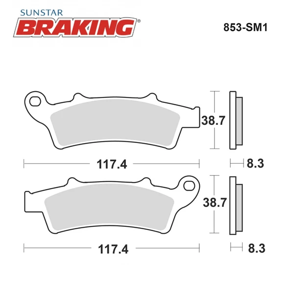 YARI METALİK ÖN FREN BALATASI / PIAGGIO / BEVERLY / 300cc / ÖN  / 2011-2012-2013-2014-2015 - 2