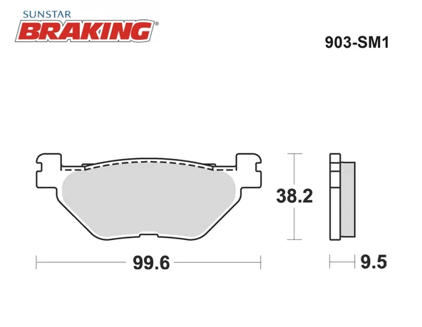 YARI METALİK ARKA FREN BALATASI / YAMAHA / XVS MIDNIGHT STAR / 1300cc / ARKA  / 2007-2008-2009-2010-2011-2012-2013-2014-2015 - Resim 2