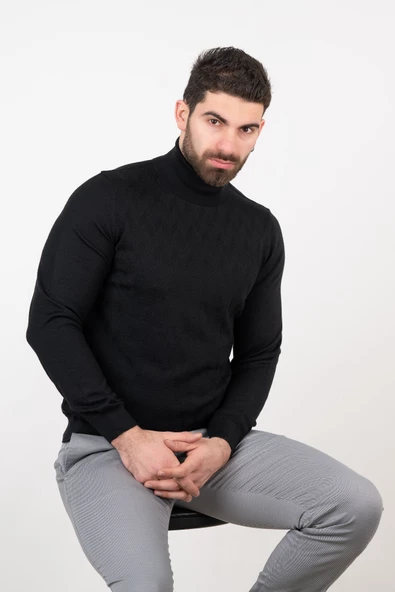 SAN&FA BOĞAZLI SLİMFİT ERKEK TRİKO KAZAK - 12