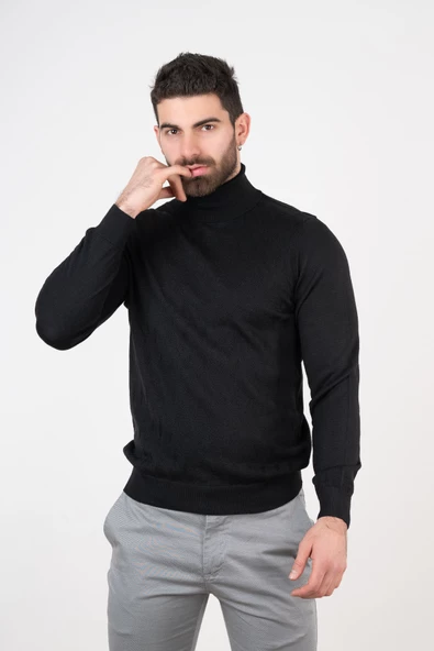 SAN&FA BOĞAZLI SLİMFİT ERKEK TRİKO KAZAK - 11