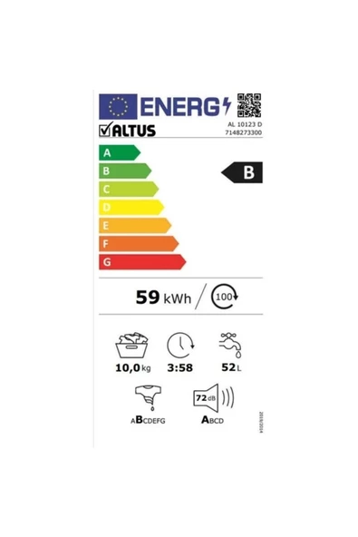Altus AL 10123 D 1200 Devir 10 kg Çamaşır Makinesi - 2