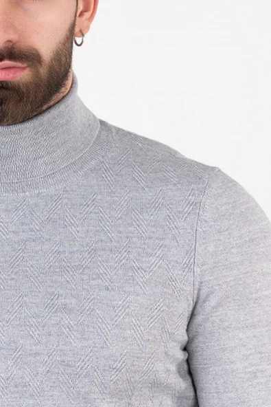 SAN&FA BOĞAZLI SLİMFİT ERKEK TRİKO KAZAK - 8