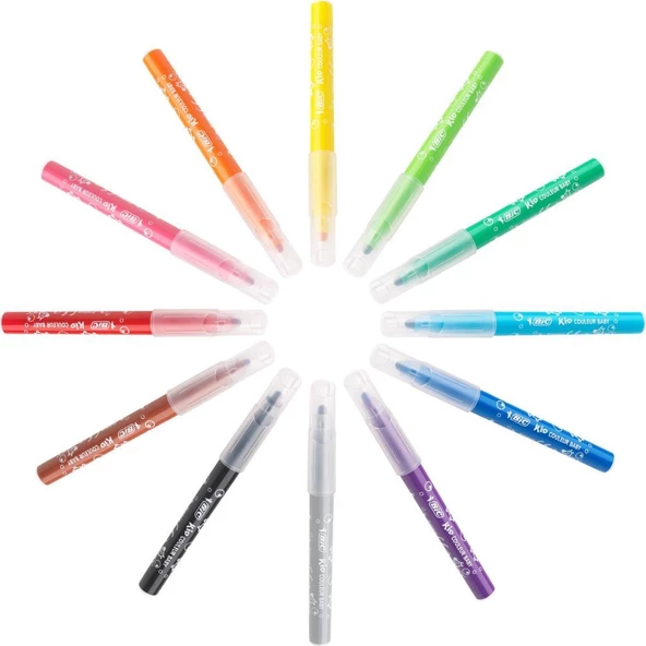 BIC KID COULEUR BABY KECELI KALEM 12 RENK 902080 - Resim 2