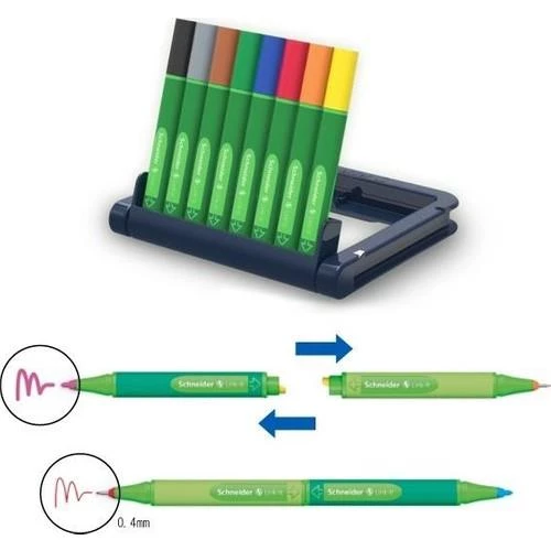 SCHNEIDER GLISS KALEM  0.4mm 8 RENK KISA (191298) - Resim 2