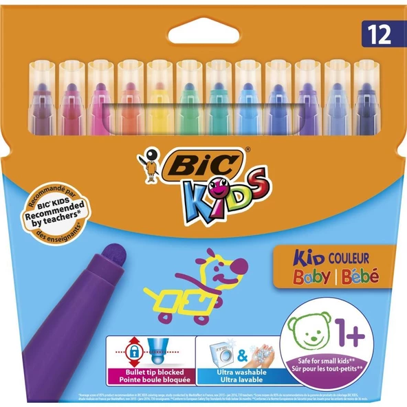 BIC KID COULEUR BABY KECELI KALEM 12 RENK 902080 ürün görseli
