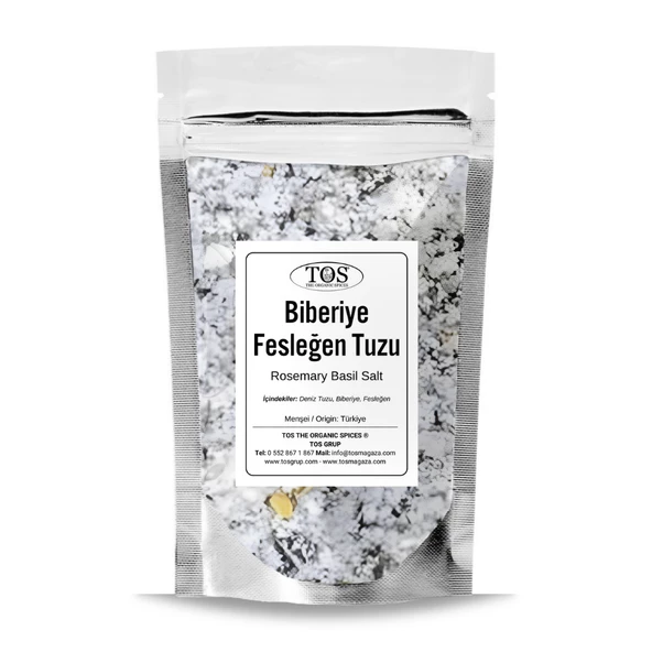 Biberiye Fesleğen Tuzu 500 gr (1. Kalite) Rosemary Basil Salt