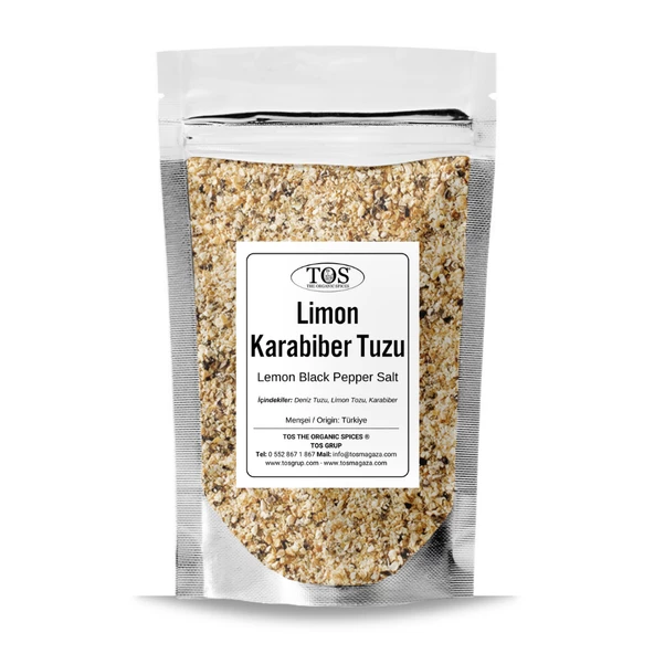 Limon Karabiber Tuzu 1 kg (1. Kalite) Lemon Black Pepper Salt