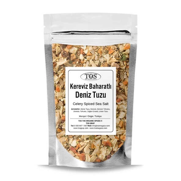 Kereviz Baharatlı Deniz Tuzu 500 gr (1. Kalite) Celery Spiced Sea Salt