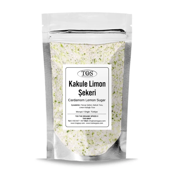 Kakule Limon Şeker 100 gr (1. Kalite) Cardamom Lemon Sugar