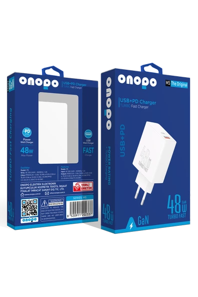 onopo 48w Type-c Ve Usb Girişli Turbu Şarj Adaptörü Başlığı - M5