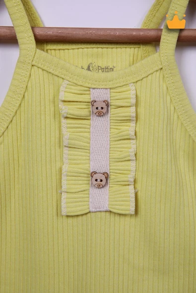 Babyhola %100 Pamuk İp Askılı Badi Şort Takım 3661 - 3