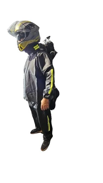 REFLEKTÖRLÜ ÖZEL KESİM KALIN YAĞMURLUK TAKIM XL - 2