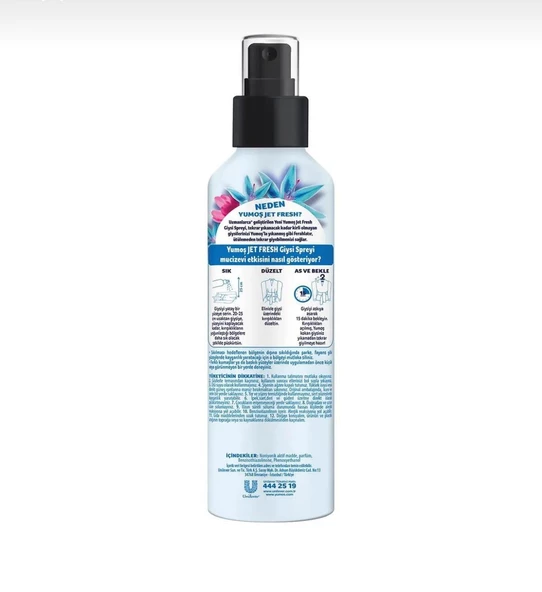 Yumoş Jet Fresh Giysi Spreyi Yıkamadan Ferah Koku ve Ütü Etkisi Lilyum 200 ml - 2