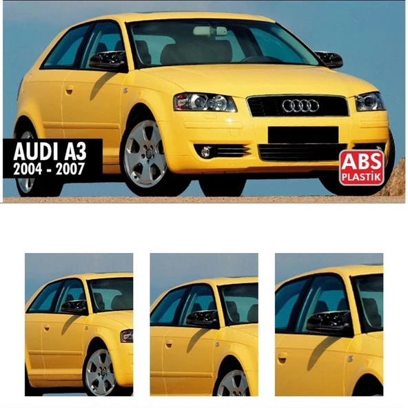 AUDİ A3 8P 2003-2008 UYUMLU PARLAK SİYAH BATMAN AYNA KAPAĞI