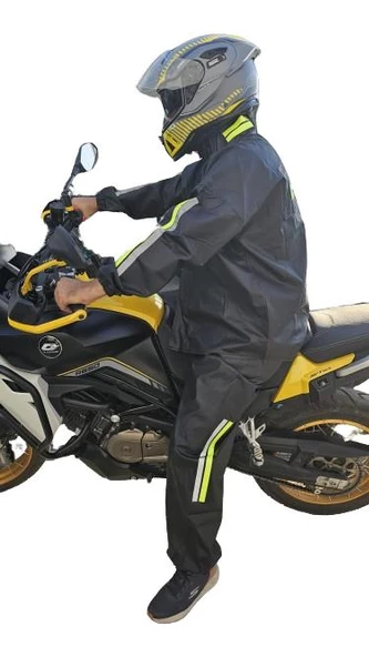 REFLEKTÖRLÜ ÖZEL KESİM KALIN YAĞMURLUK TAKIM L - 9