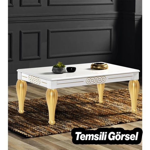 Pırlanta Plastik Sehpa Ayağı 30 cm Altın Renk 1 Adet Mobilya Orta Sehpası M8 Civatalı Ayak Ayaklar - Resim 6