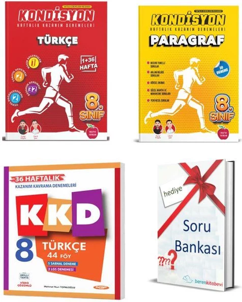 Kurmay 8. Sınıf KKD Türkçe + Newton Kondisyon Paragraf + Türkçe + Soru Bankası Hediye