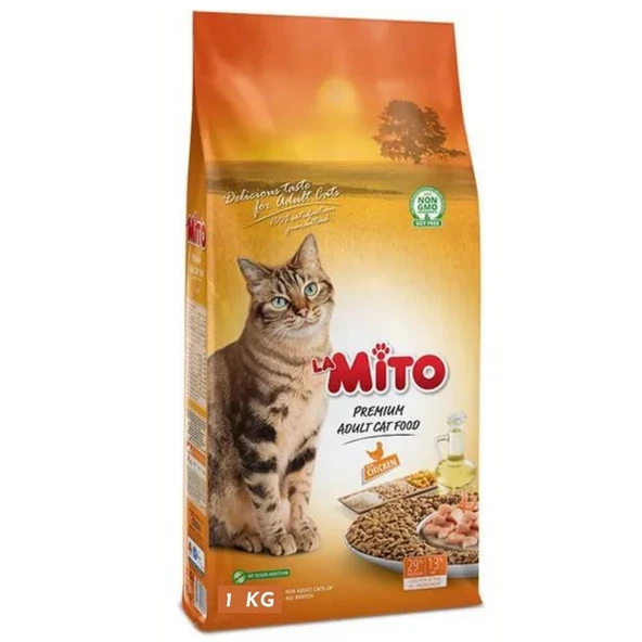 Mito Premium Tavuk Etli Yetişkin Kedi Maması (1 kg)