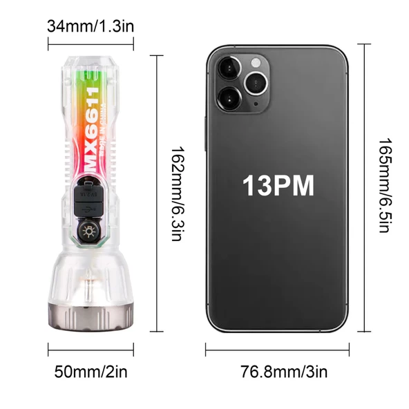 ultra güçlü 3 farklı ışık moduna sahip lityum pilli el feneri - 4