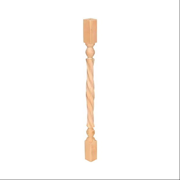 Ahşap Merdiven Korkuluğu Torna Boyasız Trabzan ATA03 ürün görseli